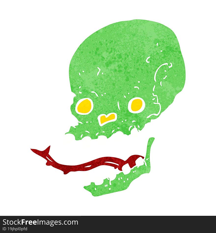 cartoon spooky skull