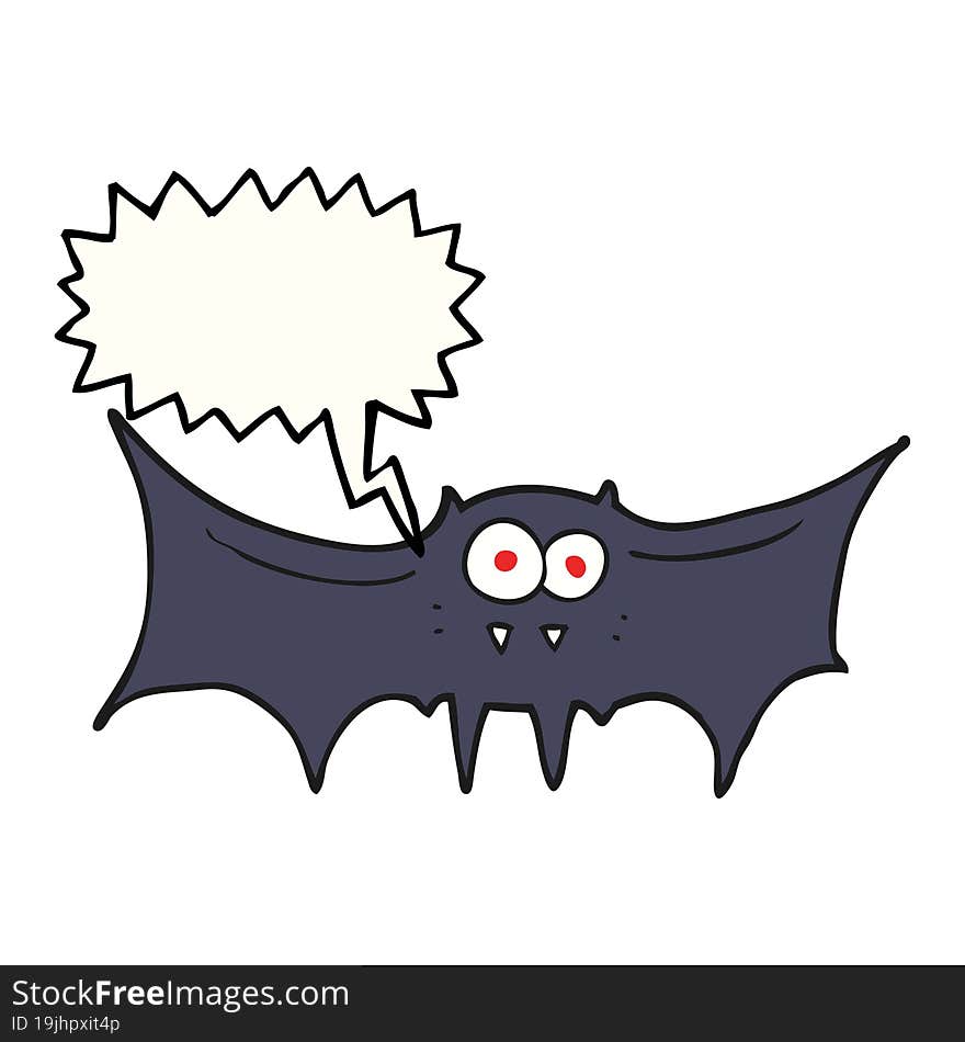 speech bubble cartoon vampire bat