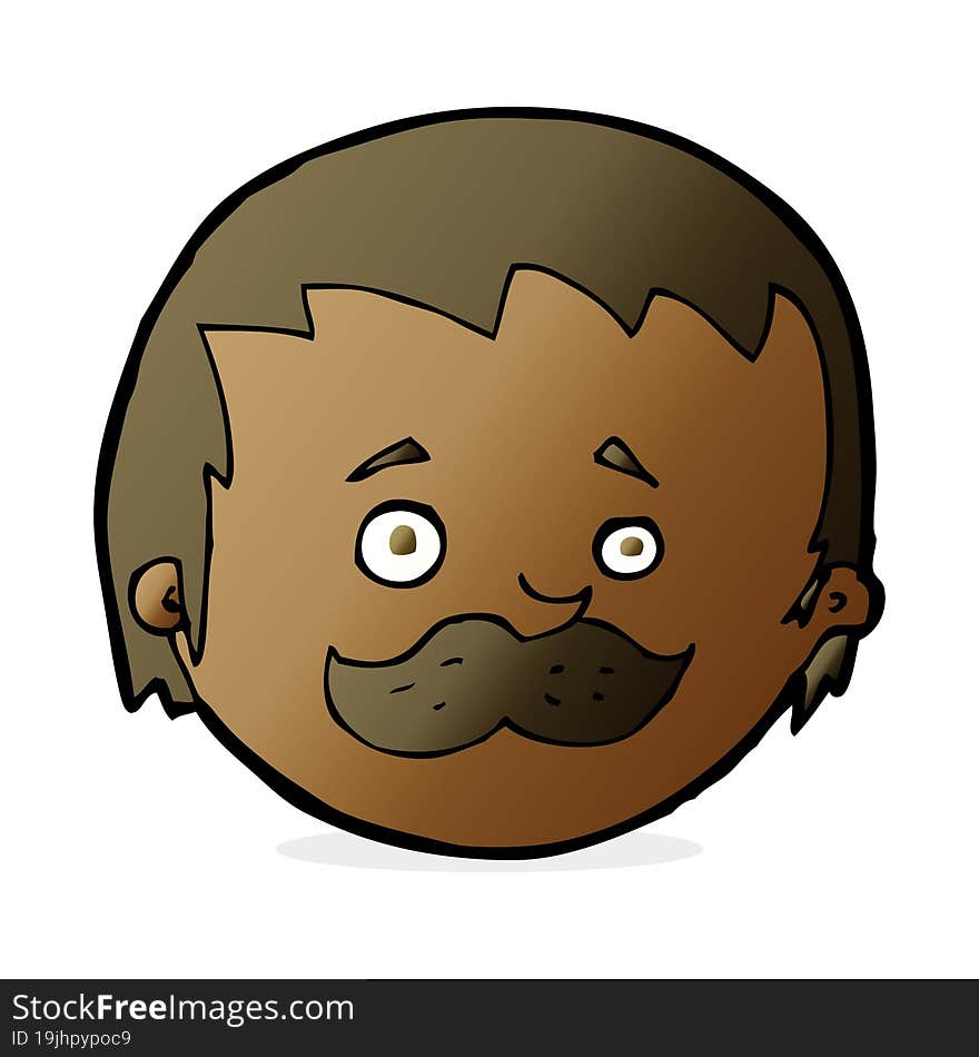 cartoon man with mustache