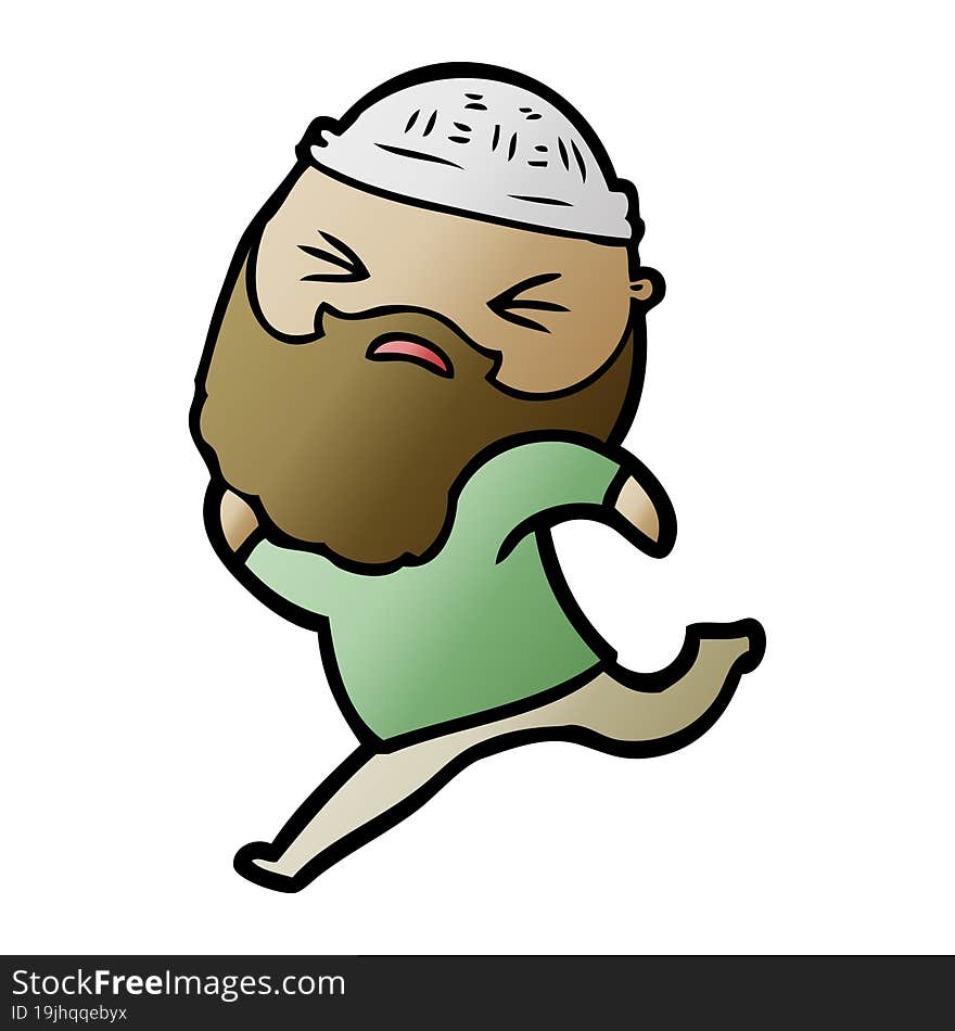 cartoon man with beard. cartoon man with beard