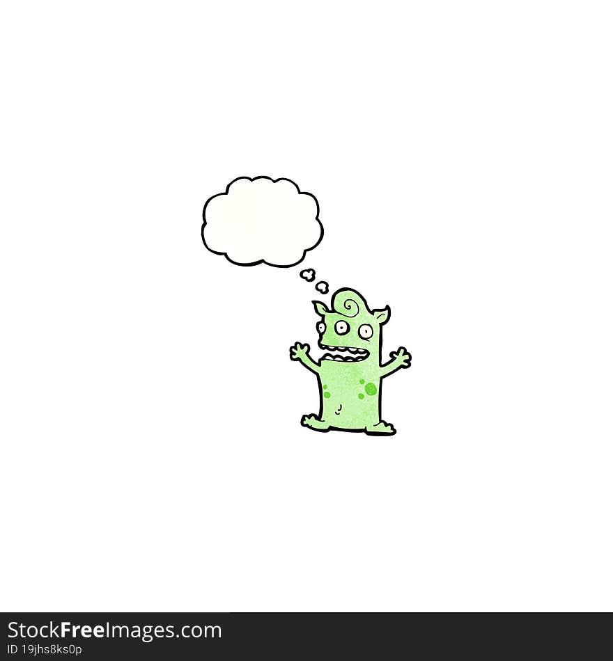 cartoon little alien