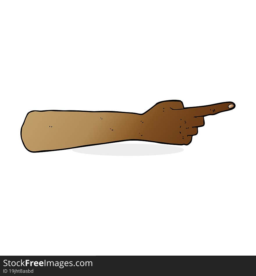 Pointing Hand Cartoon