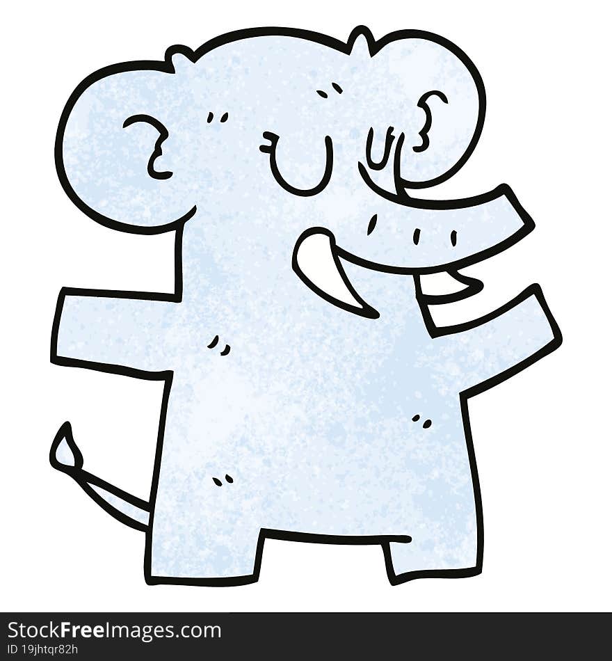 cartoon doodle elephant dancing