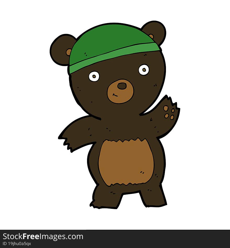 cute cartoon black bear