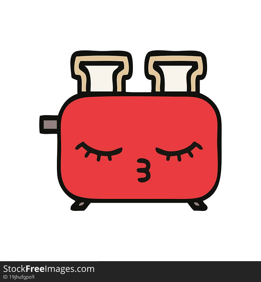 cute cartoon of a of a toaster. cute cartoon of a of a toaster