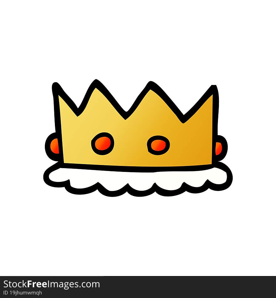 cartoon doodle royal crown