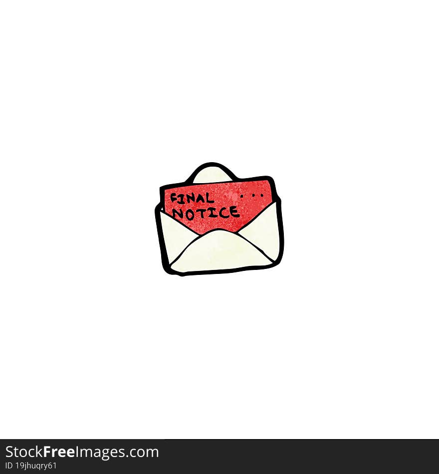 cartoon financial letter in post