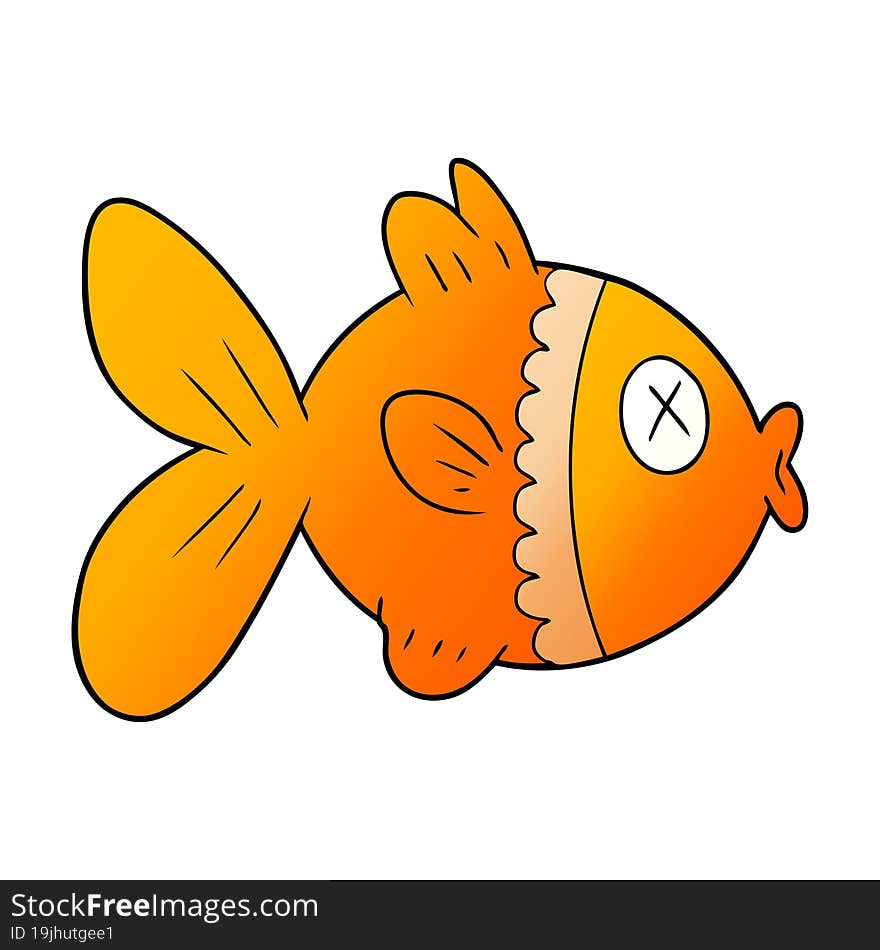 cartoon goldfish. cartoon goldfish