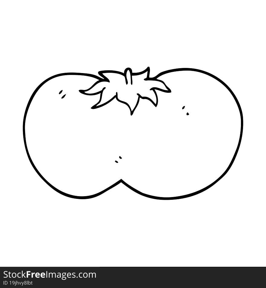 line drawing cartoon huge tomato