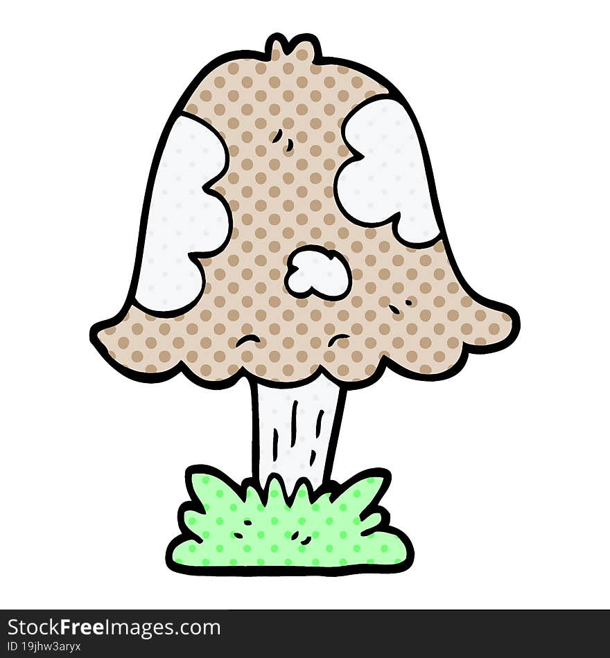 cartoon doodle mushroom