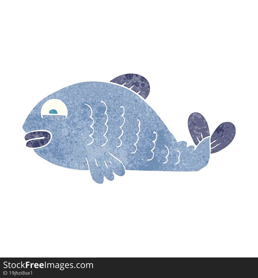 retro cartoon fish