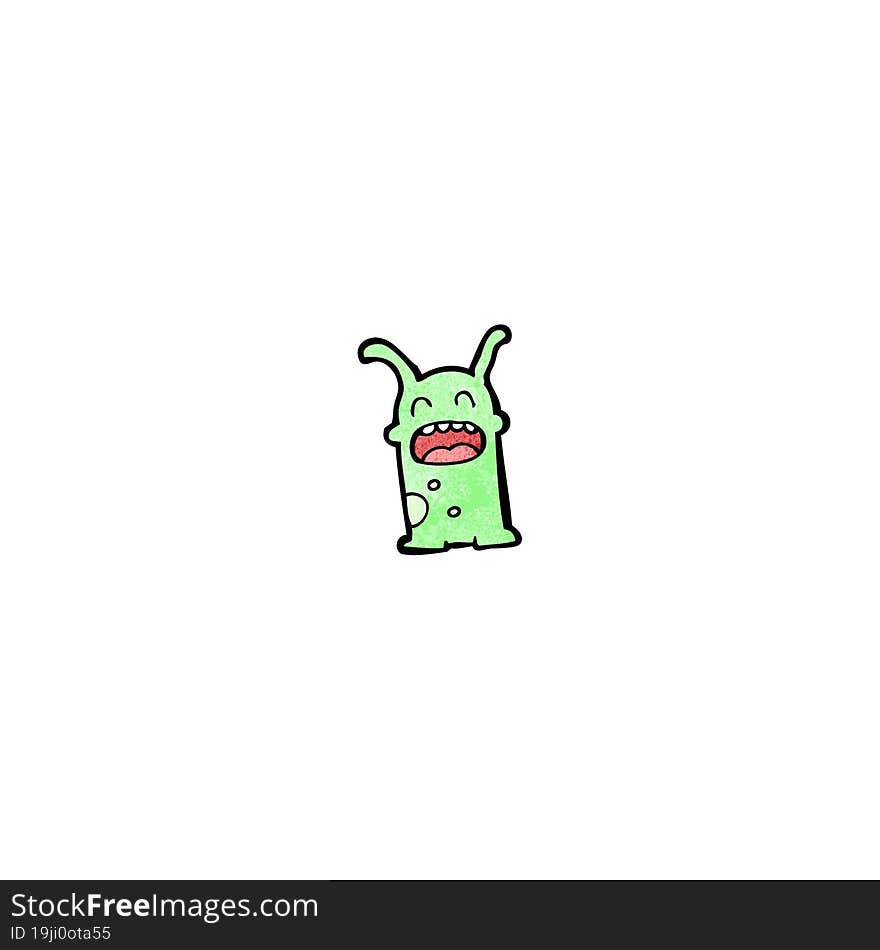 funny little alien cartoon