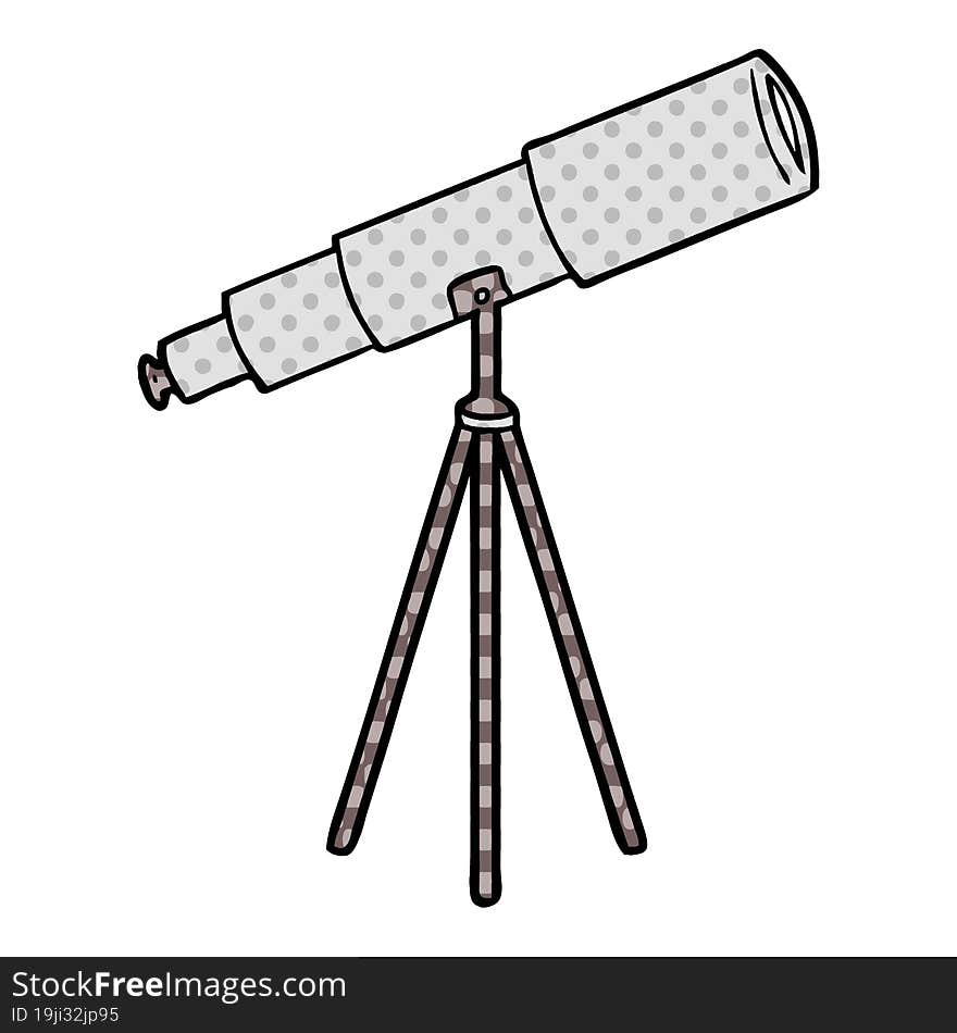 cartoon telescope. cartoon telescope