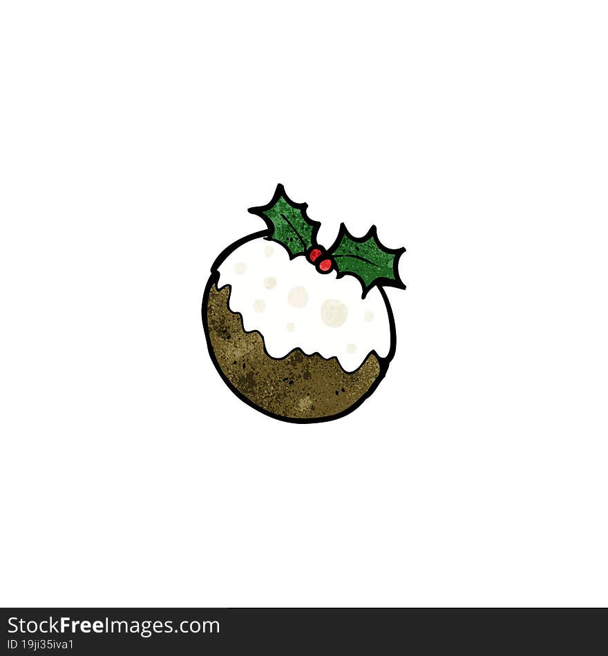 cartoon christmas pudding