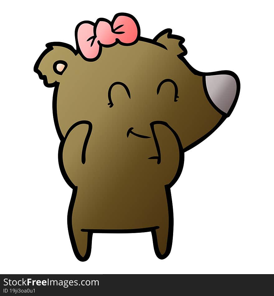 female bear cartoon. female bear cartoon