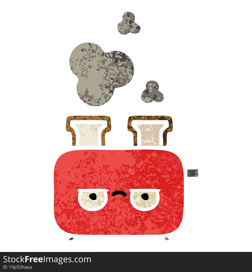 Retro Illustration Style Cartoon Of A Toaster