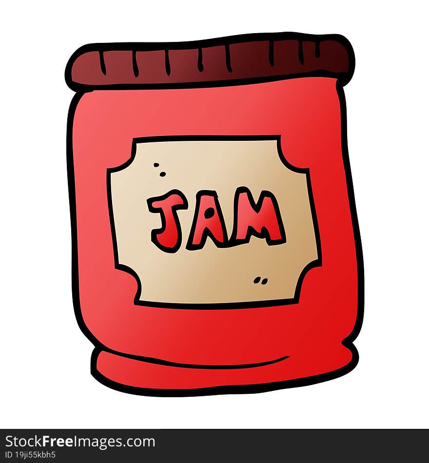 cartoon doodle jam pot