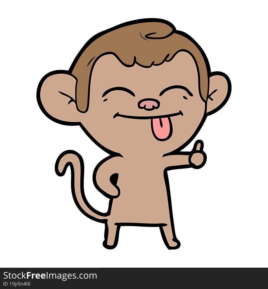 funny cartoon monkey. funny cartoon monkey