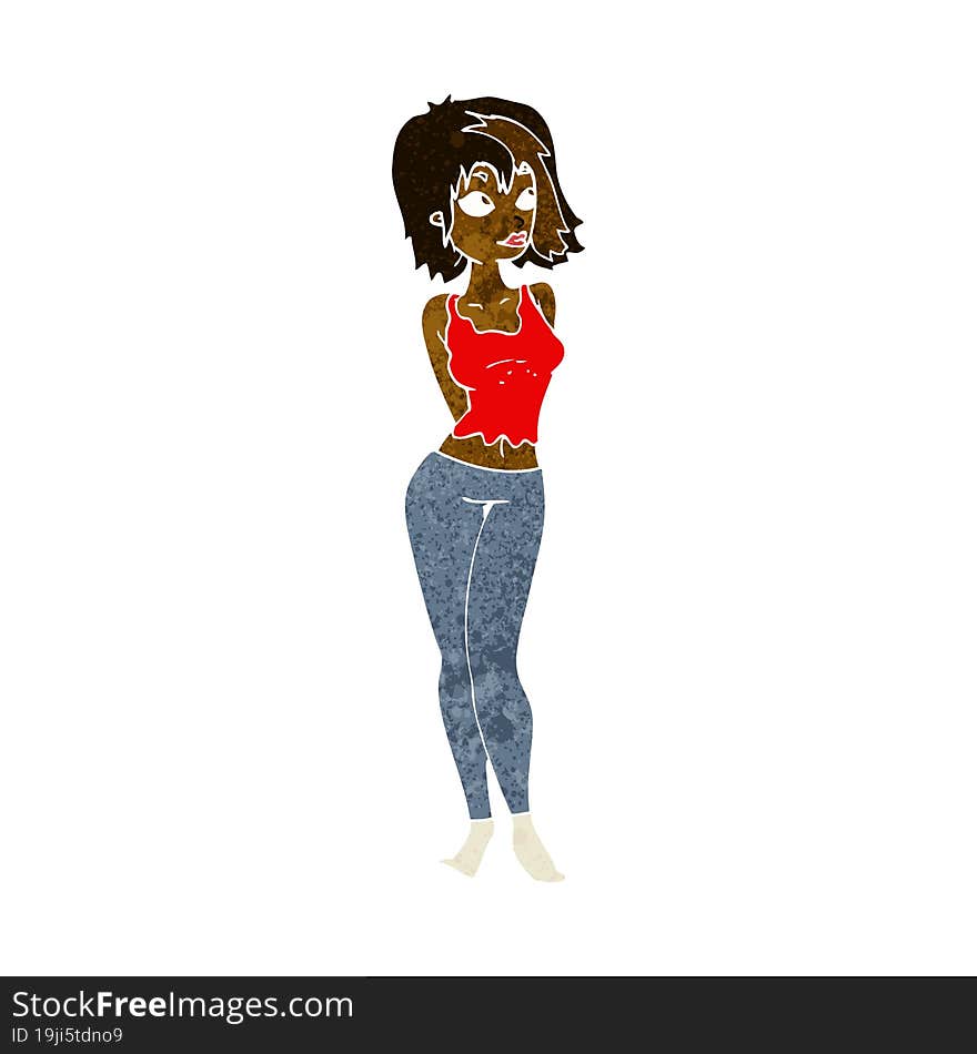 cartoon attractive girl