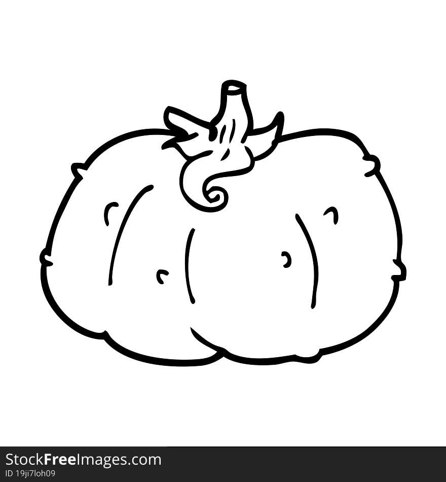 Line Drawing Cartoon Winter Squash