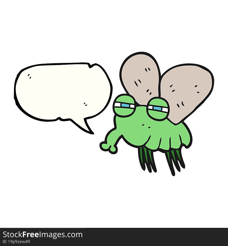 speech bubble cartoon fly