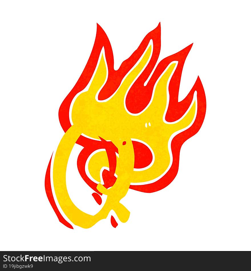 Cartoon Flaming Letter