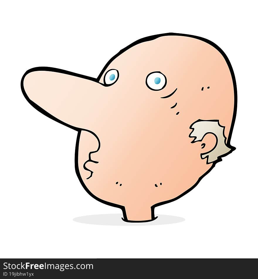 cartoon balding man