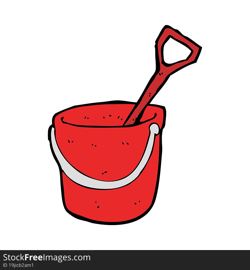 Cartoon Bucket And Spade