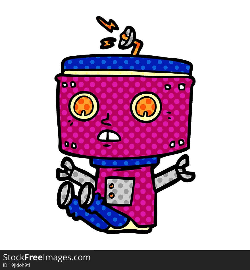 cartoon robot. cartoon robot