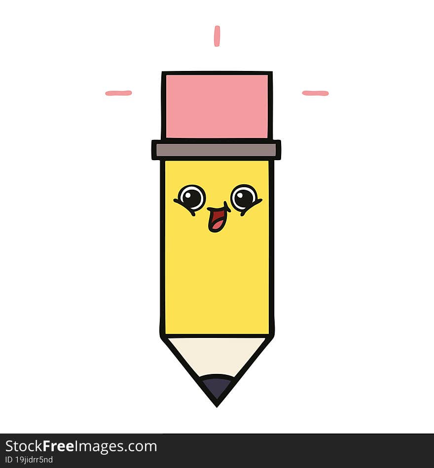 cute cartoon pencil