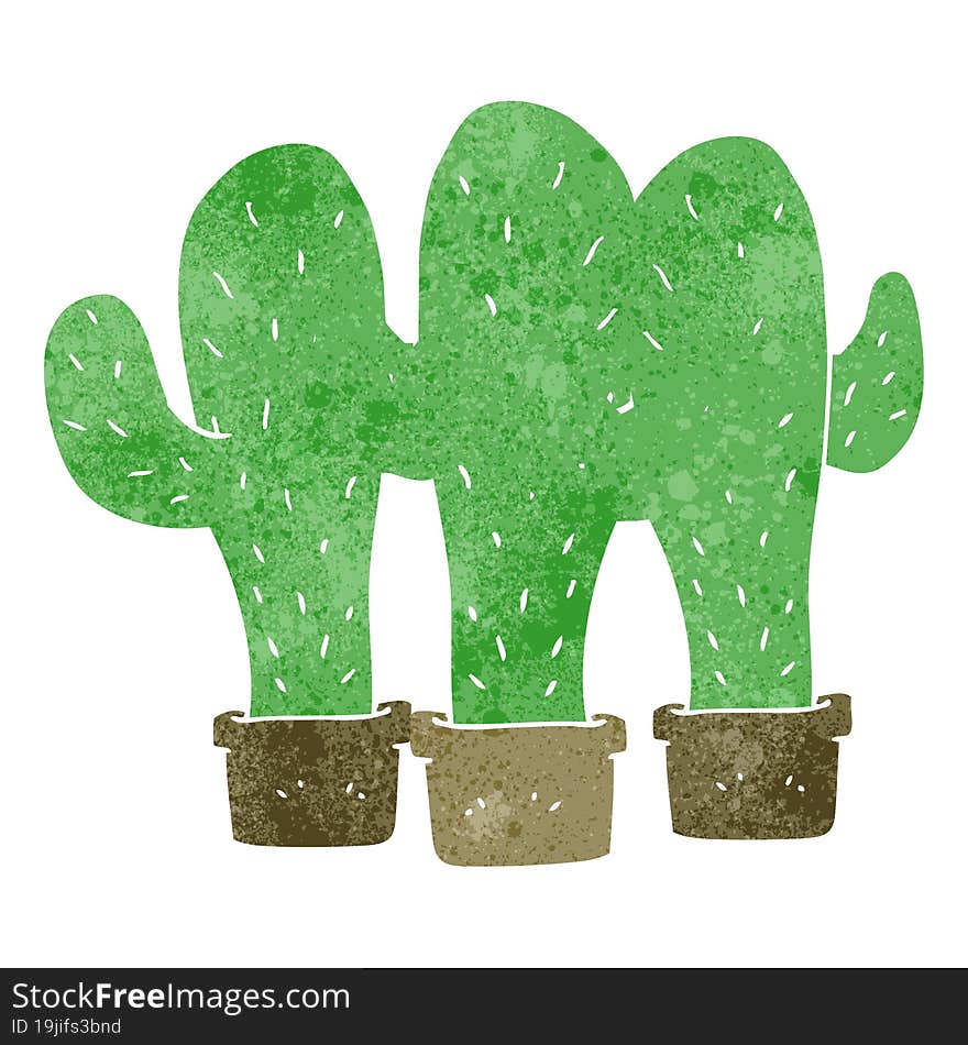 retro cartoon cactus