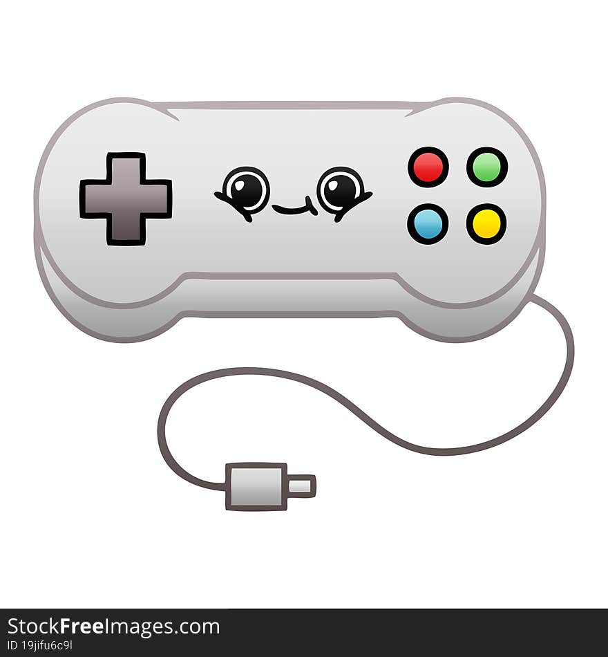 gradient shaded cartoon game controller