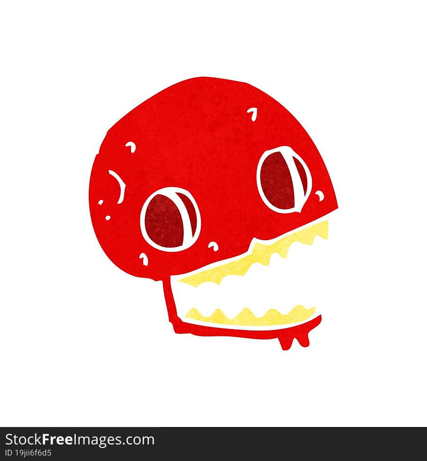 cartoon spooky skull