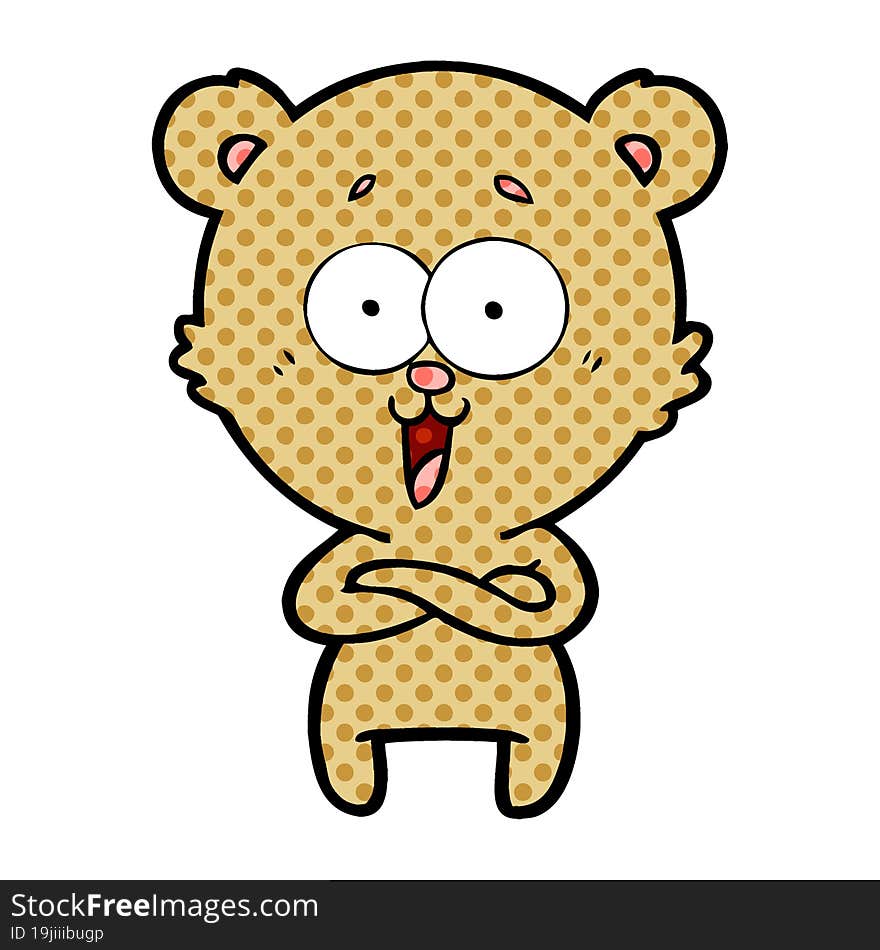 laughing teddy  bear cartoon. laughing teddy  bear cartoon