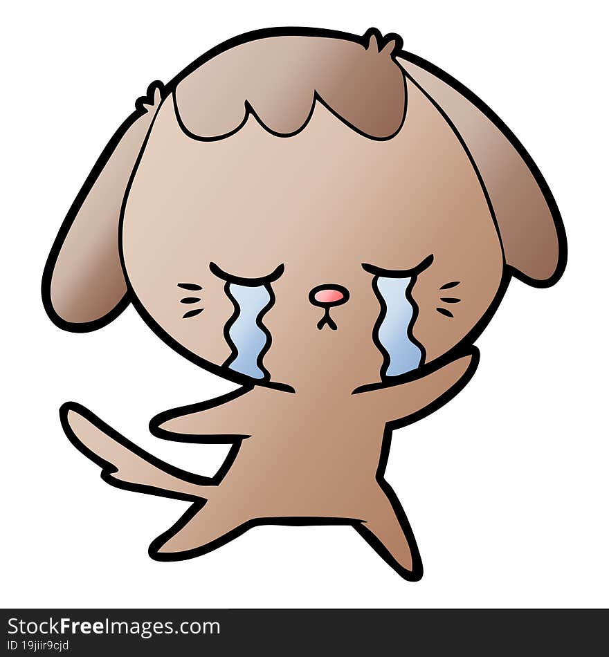 cartoon crying dog. cartoon crying dog