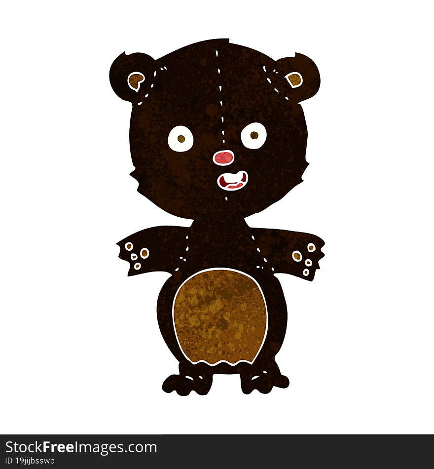 cute black bear cartoon