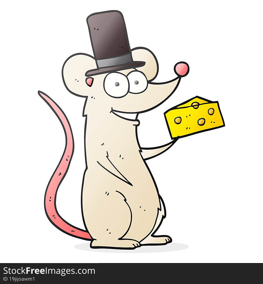 cartoon mouse with cheese