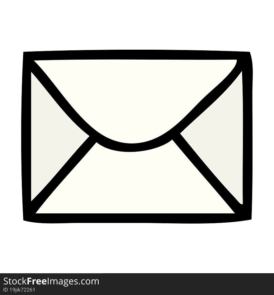 cartoon of a sealed envelope. cartoon of a sealed envelope