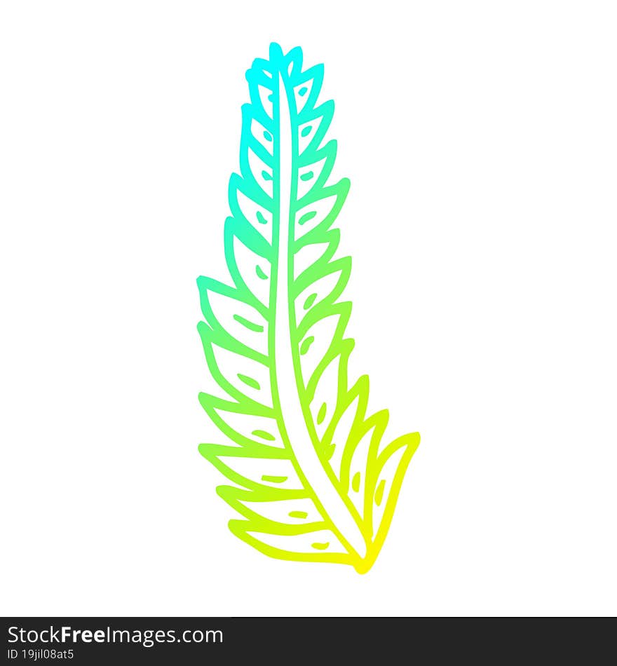 cold gradient line drawing cartoon house plant