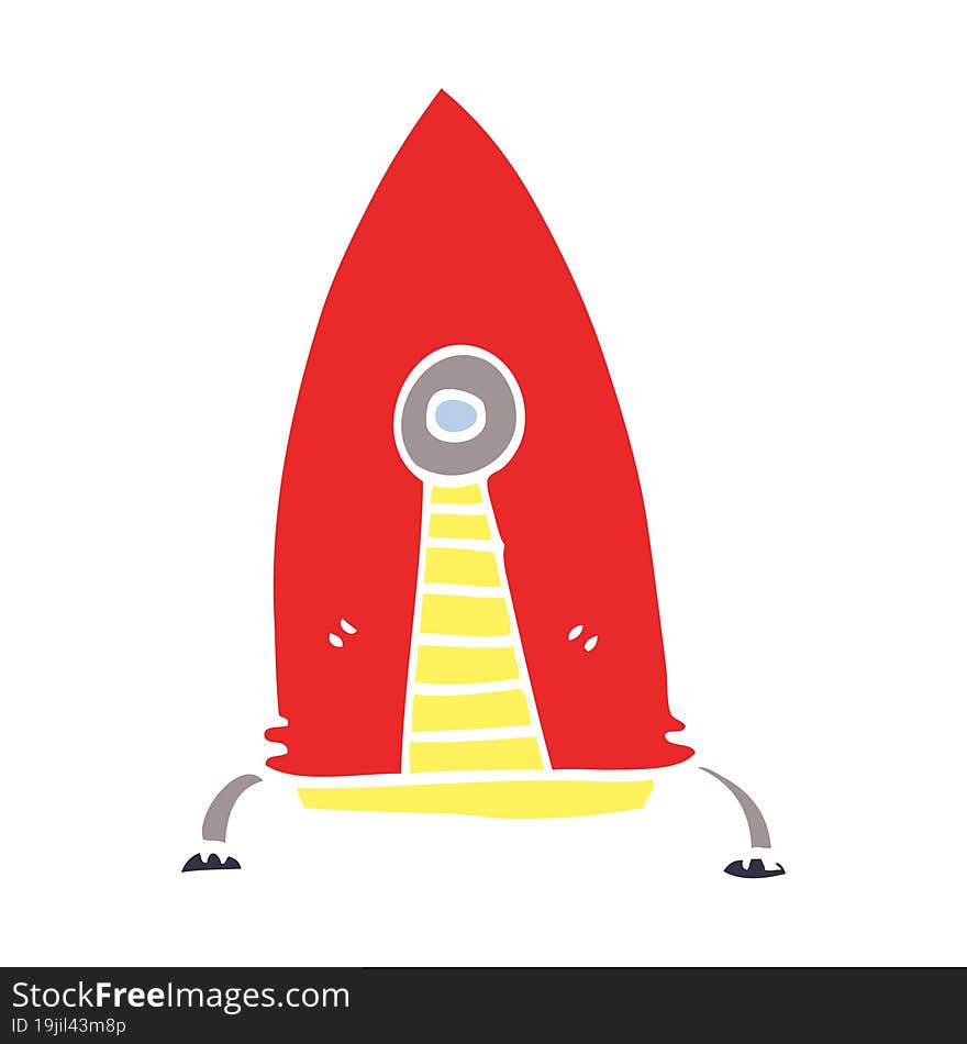 Cartoon Doodle Space Rocket