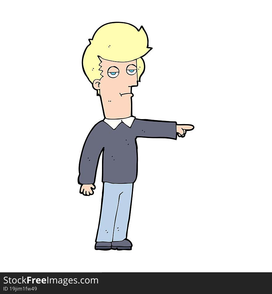 cartoon pointing man