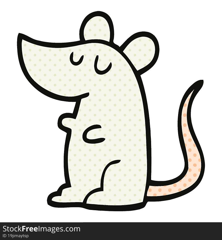 Comic Book Style Cartoon Mouse