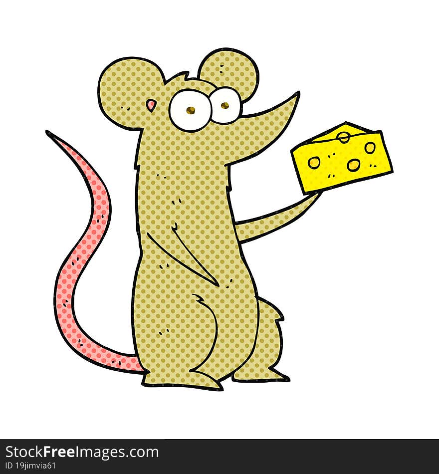 cartoon mouse with cheese