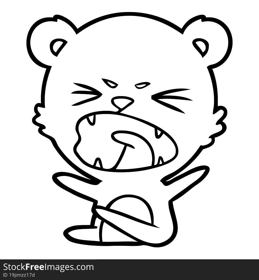 angry cartoon bear. angry cartoon bear