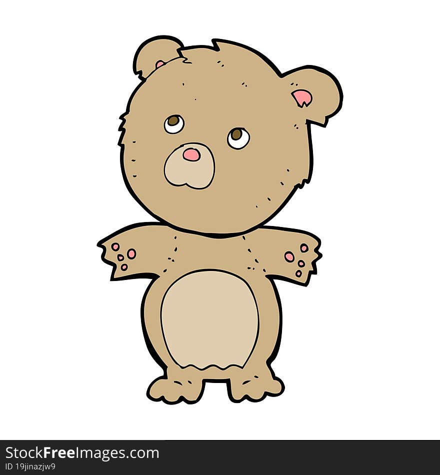 cartoon funny teddy bear