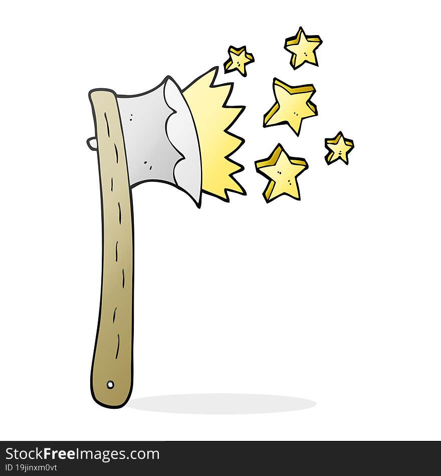 cartoon sharp axe