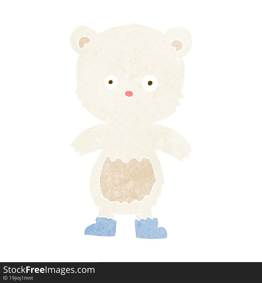 cartoon polar bear cub