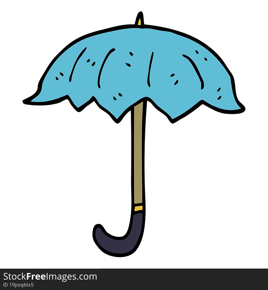 cartoon doodle open umbrella