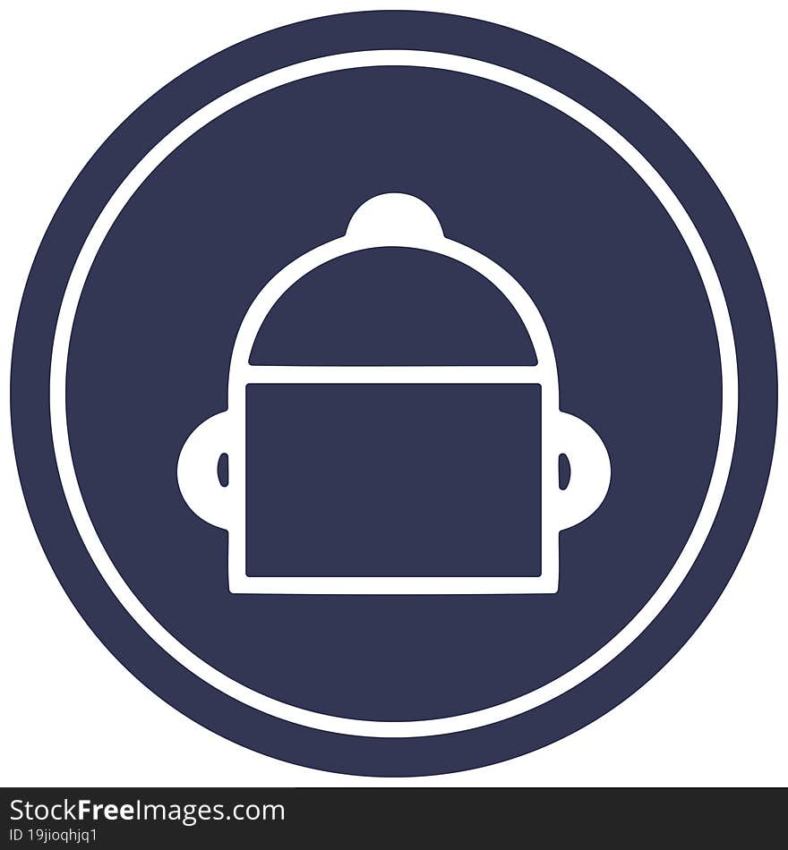 cooking pot circular icon