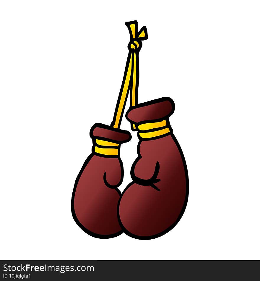 Cartoon Doodle Boxing Gloves